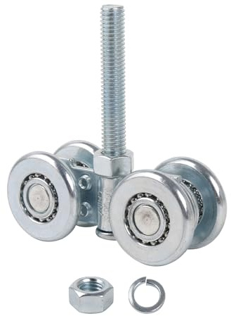 Mxfans Steel Sliding Track Roller Hanging Barn Door Rail Trolley Wheel H3-3 Replaces Stainless Steel Kit