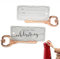 Makhry 50 Stücke Multi Funktion Vintage Skeleton Schlüssel Flaschenöffner Tischkartenhalter für Hochzeiten Tisch Name Karten für Gast Souvenir Französisch Band (Rose Gold)
