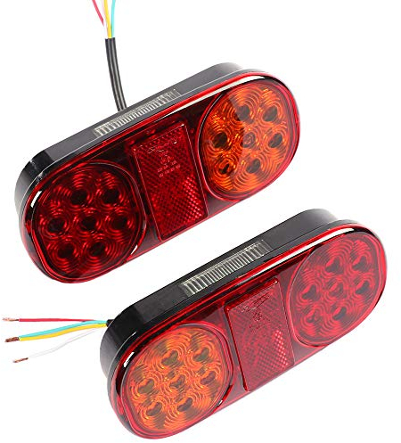 AOHEWEI 2 Piezas Barra Luces Traseras De Remolque LED 12v Lámpara De Freno Cola Indicador De Camión Impermeable para Camion Caravana O Tractor