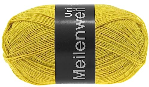 LANA GROSSA Meilenweit 100 | Sockenklassiker, uni und bedruckt, waschmaschienenfest | Handstrickgarn aus 80% Schurwolle & 20% Polyamid | 100g Wolle zum Stricken & Häkeln | 420m Garn FB1370