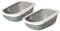 2er Sparpack Katzentoilette Katzenklo mit Rand ASEO Jumbo