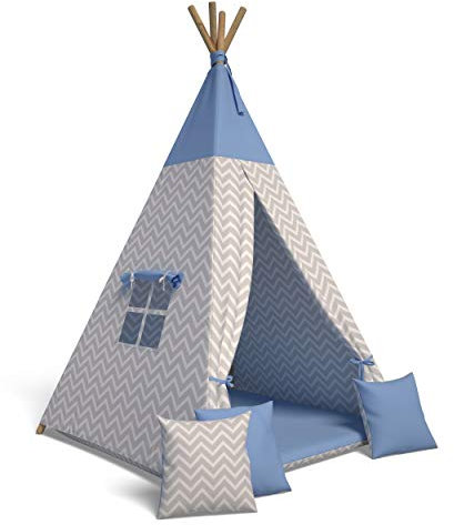 Best For Kids - Tipi Zelt für Kinder | Spielzelt Kinder Indoor | Spielzelt mit Weiche Kissen | Langlebig Indianerzelt - Kinderfreundlich Tippizelt Indoor | Tipi Zelt Kinderzimmer