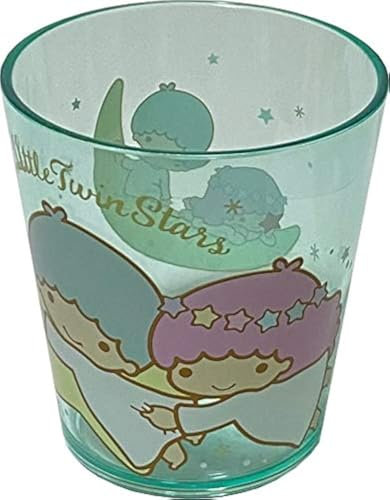 FRIEND Sanrio Little Twin Stars - Tazze in plastica, 7,8 × 8,5 × 7,8 cm, 260 ml, piattini da cucina (verde)