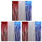 Sewroro 3Pcs 4. Juli Folie Randvorhang Rot Weiß Blauer Lametta Backvorgang Vorhang Photo Booth Requent