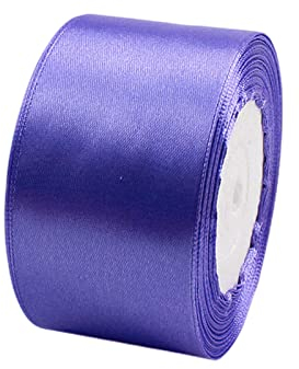 Satinband Lila Blau 50mm, 23 Meters Dekoration Präsent Geschenkband breit Schleifenband, Stoffband für kleid Hochzeit, Taufe und Geburtstag Geschenke,Satin Dekoband, Deko Band Geschenkverpackung