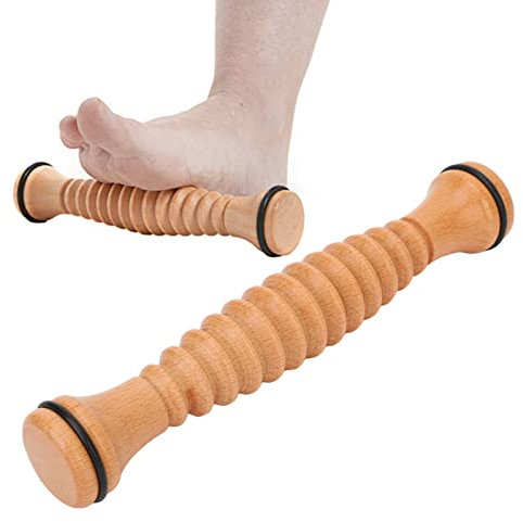 YUYTE Foot Massage Roller, Wooden Foot Roller, Theaceae Material, Efficacy Description: Relieves Foot Discomfort, Promotes Blood Flow