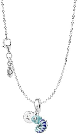 PANDORA Damen-Kette Chamäleon mit Farbwechsel 925 Silber 41758 | Schmuck-Set mit Charm-Anhänger für Frauen