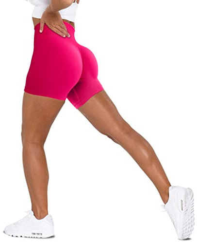 Unthewe Short d'entraînement Push-up pour Femmes, Taille Haute, sans Couture, pour Gym et Yoga, Taille M