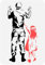 FINGERINSPIRE Mädchen Mit Soldat Banksy Schablone 21x29.7 cm Wiederverwendbare Malvorlage DIY Art Muster Zum Malen Auf Holz, Mauer, Boden Und Möbel