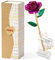 Mikasol Gold Getaucht 24K FüR Immer Bewahrte Rose, Flower Decor Hand Eingetaucht Romantisches Geschenk FüR Frauen In Ihre Frau Freundin GeburtstagsjubiläUm Valentines Muttertag Weihnachten (Lila)