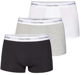 Calvin Klein, Men's, Trunk 3Pk 000NB3963A, Multi (Grey Heather, White, Black), XL