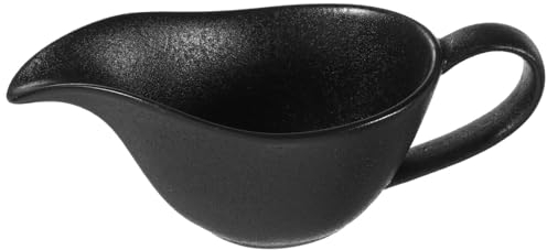 Cabilock Steak Sauce Cups Handy Serving Bowl Meat Sauce Jugs Serving Mixing Color Style Enamel Dish Bowl Dipping Bowls Rustic Cooking Large Serving Bowl Shaped Black Porcelain