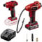 Einhell Akku Auto-Luftkompressor CE-CC 18 Li + Akku-Luftpumpe CE-AP 18 Li Power X-Change Set (18 V, inkl. Zubehör, 1x 2.0 Ah Akku und Ladegerät)