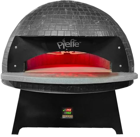 NEW Fornetto per pizza D.40cm forno mattoni refrattari elettrico 2000w 500°C 70Kg