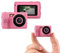 Mini Digital Camera with LCD Screen LED Flash 1080P Full HD 128GB SD Card Monoreflexes Shaped CMOS Small Compact Portable Video Recorder (Pink)