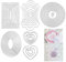 Daily Treasures 5 Sets Stanzformen für Kartenherstellung, 33 Stück Edelstahl-Metall-Schablonen für Bastelarbeiten, Scrapbooking, Kunst und Muttertag