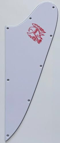Custom Guitar Pickguard Schlagbrett mit Logo für Gibson Firebird Style Gitarre, 3-lagig, Weiß