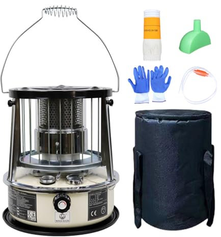 Kavolet Poêle à kérosène élévable, chauffage mobile sans électricité, portable, pour la maison, l'extérieur, le camping, le barbecue, la pêche sur glace