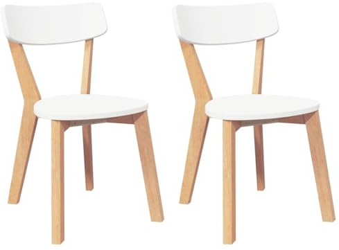 vidaXL Esszimmerstühle 2 STK. Massivholz Gummibaum