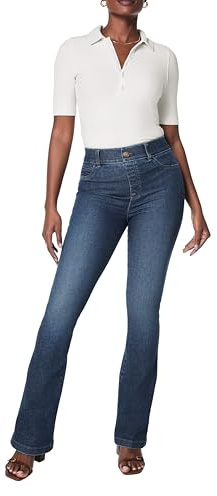 SPANX SPANXshape Original EveryWear Flare Jeans - Core Shaping for Women - High-Rise - Pull-On Denim - Authentic Blue - X-Large