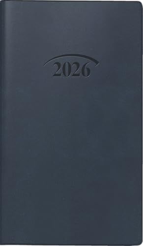 BRUNNEN Taschenkalender Mod. 751 '26 | A6, Kunststoff, dunkelblau