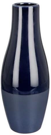 GILDE Vase Sky Keramik blau glänzend matt bauchig 41 cm hoch Dekoration Wohnaccessoire Geschenkidee Inneneinrichtung