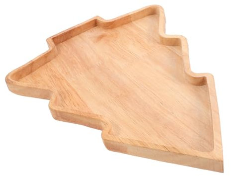 TOPBATHY Bandeja Para Árbol De Navidad De Madera Plato Para Servir Postres Bandeja Creativa Para Platos Para Aperitivos Dulces o Secos Fiestas De Navidad