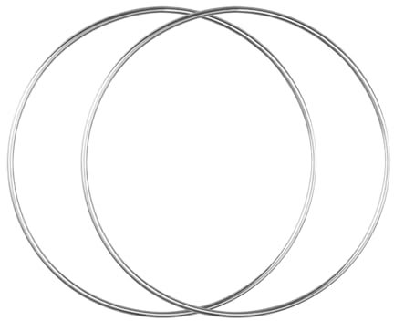 Sharplace 2pcs Metall Blumener Hoops Wandhänge Bastel Dekor Kreis Craft Reifen Ringe Silberkranzringe vielseitig für DIY -Pflanzenhalter, Durchmesser 50 cm