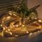 ENLACE Lichterkette Seil, 2M 40 LED Juteseil Lichterkette Batteriebetrieben, Warmweiße Naturseil Lichterketten für Tischdeko Kinderzimmer Wohnzimmer Weihnachtsdeko Hochzeit Party Deko