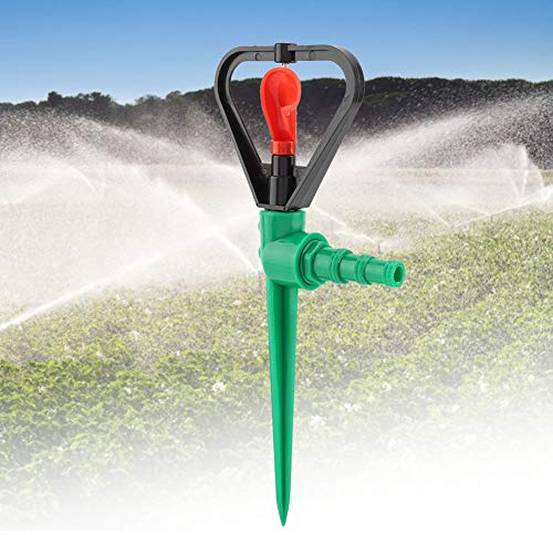 Gartensprinkler, Rasensprinkler, 1/2 Zoll Rasensprinkler aus Kunststoff, 360 Grad Wassersprüh Bewässerungstropfer, Pfahl zum Bewässern von Rasenpflanzen, Blumen und Gemüse