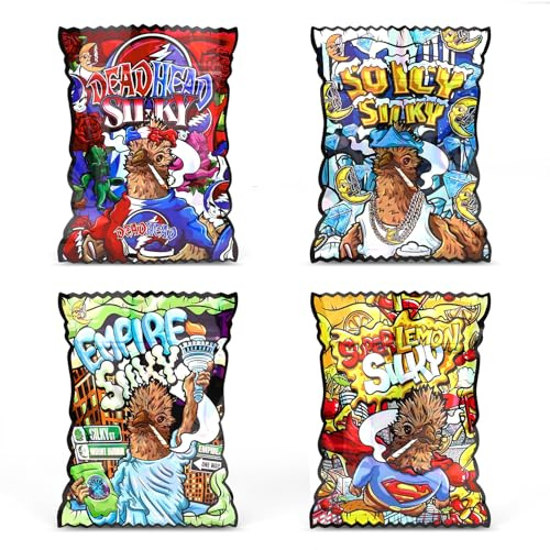 100Pcs Mylar Bags 3.5g, Resealable Cali Packs 3.5g, Food Grade Cali Bags for Snacks, Jewelry, Coffee, Tea, Small Ziplock Storage Bags