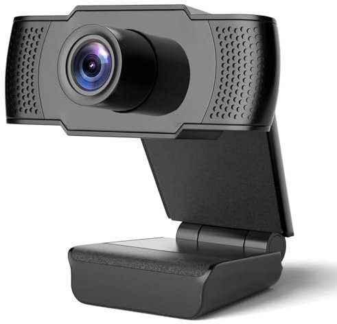 Lommegy UHD 4K Webcam PC con Microfono Vista Wide-Angle 105°, Plug&Play, Correzione Automatica Luminosità USB Computer Web Camera per Pro Streaming/Videochiamate/Zoom/Skype/Insegnamento Online