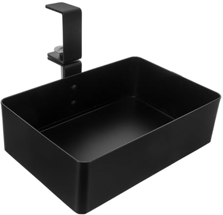 DOITOOL Desk Storage Rack Metal Multipurpose Organizer for Desk Rotating Tray Clamp Mount under Table Storage Basket No-drill Installation