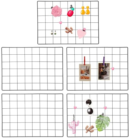 PATIKIL Wandgitter-Panel, 30,5 x 40,6 cm, 5 Stück, Drahtgitter-Panel, Regal, Metall, Gitter, Foto, Bilder, zum Aufhängen, Organizer, Netzrahmen, Memoboard für Display, DIY, Handwerk, Shows, Zuhause