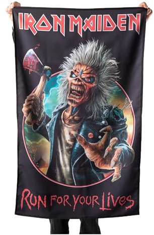 Razamataz Iron Maiden Run For Your Lives Textile Poster One size