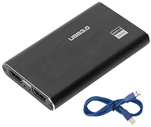 Game Recording Live Streaming Box, USB3.0 HDMI Video Capture Card, 4K Input 1080p60 Recording, Plug and Play UVC UAC for OBS Twitch YouTube Gaming on PC Mac Linux