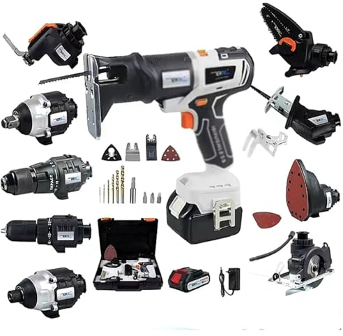 Cordless Power Tool Combo Kit - Includes Drill and Impact Driver - Ideal for Home and Garden Projects