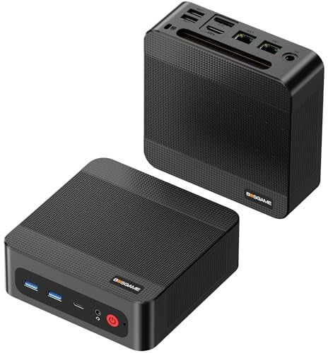BOSGAME P3 Pro Mini PC Bureau-Gaming Ryzen 9 7940HS (jusqu'à 5,2 GHz), 16 Go de RAM DDR5, SSD PCIe 4.0 de 1 to, Triple Affichage 4K, HDMI 2.0/DP/USB-C, Double LAN, Wi-FI 6E, BT 5.2, Mini PC de Bureau