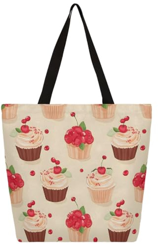 Frucht-Cupcake Handtasche Tragbare Tragetasche Mit Henkeln Tasche Für Reise Frauen Pool