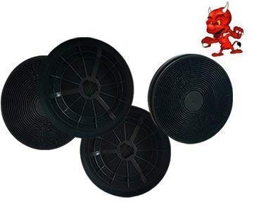 1 MEGASET 4 Aktivkohlefilter Fettfilter Kohlefilter Filter ST1 für Dunstabzugshaube Abzugshaube Baumatic TEL06SS, TEL06W, F60.2SS
