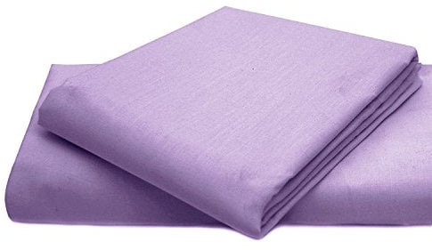 GlampTex (tm) Bed Sheets Fitted Sheet Luxury Bedding Sheet Single Double King Super King (King, Lilac)