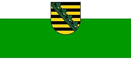 AZ FLAG - Flagge Sachsen - 90x60 cm - Sachsen Fahne 100% Polyester mit Messing-Ösen - 50g