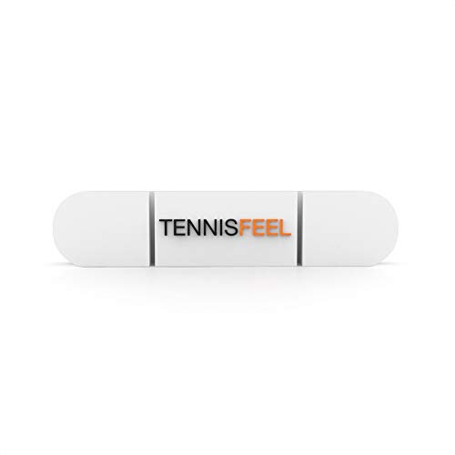 Tennis Feel Clipme | Premium Vibrationsdämpfer | Optimaler Halt | Maximale Lebensdauer | Für Tennisschläger | 7 Farben | 1-Pack | Weiß