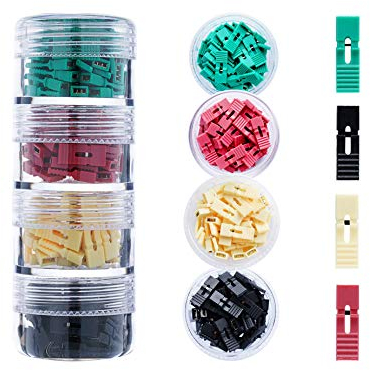200 Pieces Standard Computer Jumper Caps with Handle Pin Shunt Short Circuit 2P Connector (Shunts). Suitable for Arduino Raspberry Pi PCB PC DVD HDD Motherboard Shorting and Other Items.