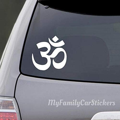CELYCASY Yoga-Om-Auto-Aufkleber – Om-Yoga-Auto-Aufkleber – Om-Aufkleber – Yoga-Aufkleber – Yoga-Aufkleber – Om-Yoga-Zeichen – Yoga-Aufkleber – Yoga-Symbol – Ohm.