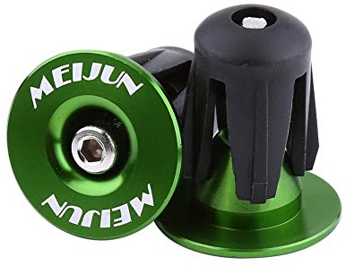 Lenker endstopfen,Lenker Endstopfen,2 Stücke Fahrradlenker Endstopfen Bunte Aluminium Fahrradlenker Lenkergriffe Endstopfen Bike Bar Endkappen Bike Zubehör Für Mountainbike Rennrad MTB(Grün)
