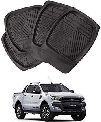 Xtremeauto Ranger Deep Tray Rubber Floor Foot Mats Heavy Duty Mud Mats Set of 4