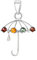 ANDANTE Premium Collection - Echter OSTSEE Bernstein Kettenanhänger in 925 Sterling Silber ** Regenschirm mit einem Regentropfen ** Zertifiziert - Gold des MEERES - Farbe Cognac, GRÜN, Kirsche
