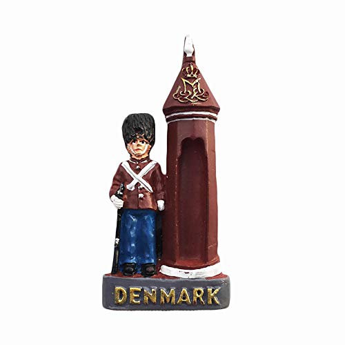 Dänemark 3D Palast Sentry Kühlschrankmagnet, Kunstharz, Reise-Souvenirs, handgefertigt, Heim- und Küchendekoration, Dänemark-Kühlschrankmagnet, Sammlung, Geschenk