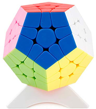OJIN Mr.M 12 Oberfläche 3x3 Megaminx M Dodekaederwürfel Gigaminx Megaminx Mattierte Oberfläche Glattes Drehpuzzle Würfel Glattes Puzzle mit einem Würfelstativ(Stickerless)